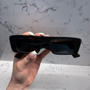Gucci 54mm Dark Rectangular Sunglasses